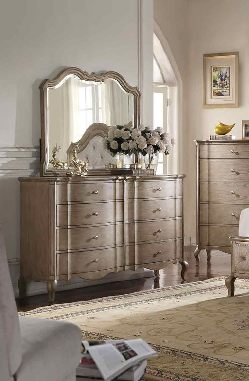 Acme Furniture - Chelmsford Antique Taupe Dresser with Mirror - 26054-55