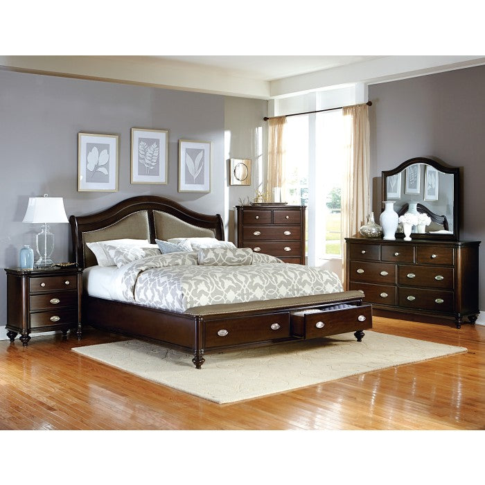 Homelegance - Marston Queen Sleigh Platform Bed with Footboard Storages - 2615DC-1 - GreatFurnitureDeal