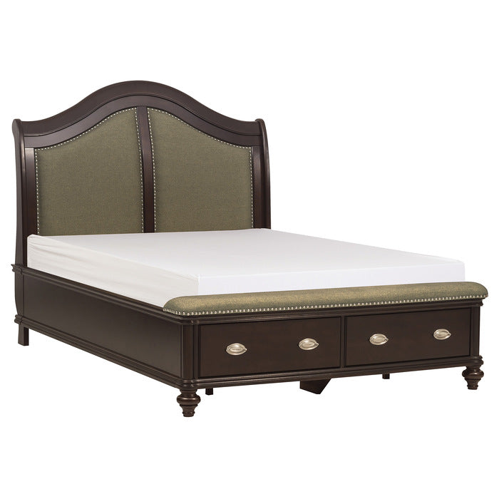 Homelegance - Marston Queen Sleigh Platform Bed with Footboard Storages - 2615DC-1 - GreatFurnitureDeal