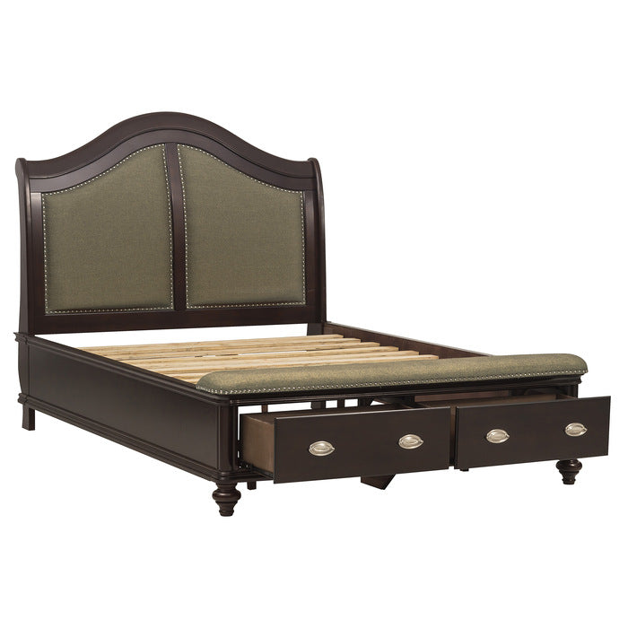 Homelegance - Marston Queen Sleigh Platform Bed with Footboard Storages - 2615DC-1 - GreatFurnitureDeal