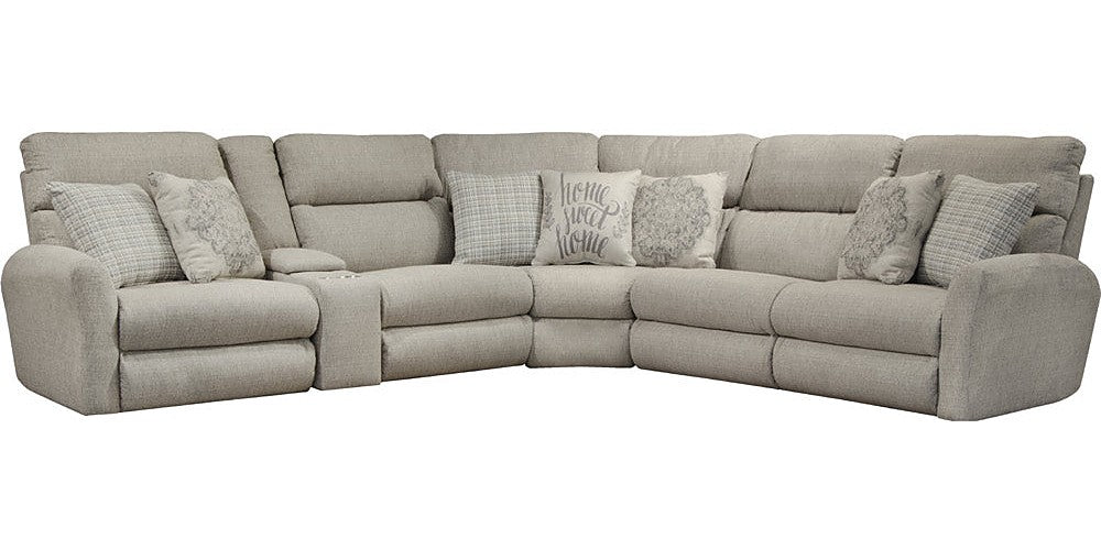 Catnapper - McPherson 6 Piece Reclining Sectional in Buff - 2616-19-14-18-15-17 - GreatFurnitureDeal