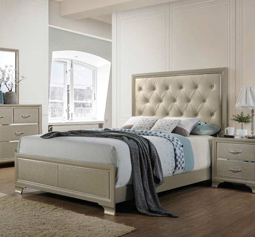 Acme Furniture - Carine PU & Champagne Queen Bed - 26240Q - GreatFurnitureDeal