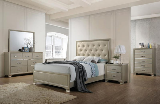 Acme Furniture - Carine PU & Champagne 3 Piece Queen Bedroom Set - 26240Q-3SET - GreatFurnitureDeal