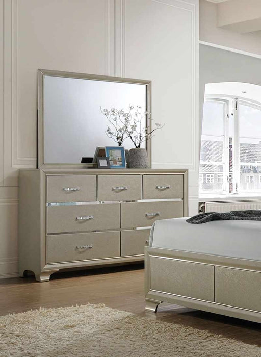 Acme Furniture - Carine Champagne Dresser with Mirror - 26244-45 - GreatFurnitureDeal