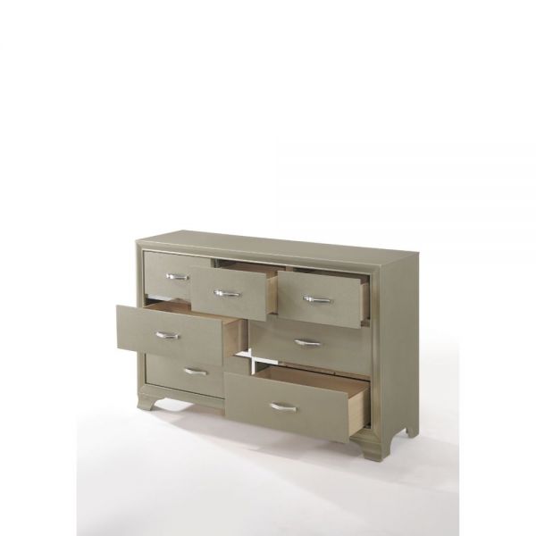 Acme Furniture - Carine Champagne Dresser with Mirror - 26244-45