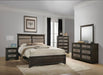 Acme Furniture - Anatole Copper PU & Dark Walnut 3 Piece Eastern King Bedroom Set - 26277EK-3SET