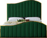 Meridian Furniture - Jolie Velvet King Bed in Green - JolieGreen-K - GreatFurnitureDeal