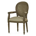 Bramble - Tulip Rattan Back Dining Arm Chair w-o Fluted Leg - BR-26511BRS LN126 - GreatFurnitureDeal