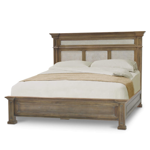 Bramble - Empire Bed King w- Rattan - BR-26595STW RWHD - GreatFurnitureDeal