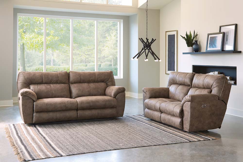 Catnapper - Hollins 3 Piece Power Reclining Living Room Set in Coffee - 62651-652-650-COFFEE