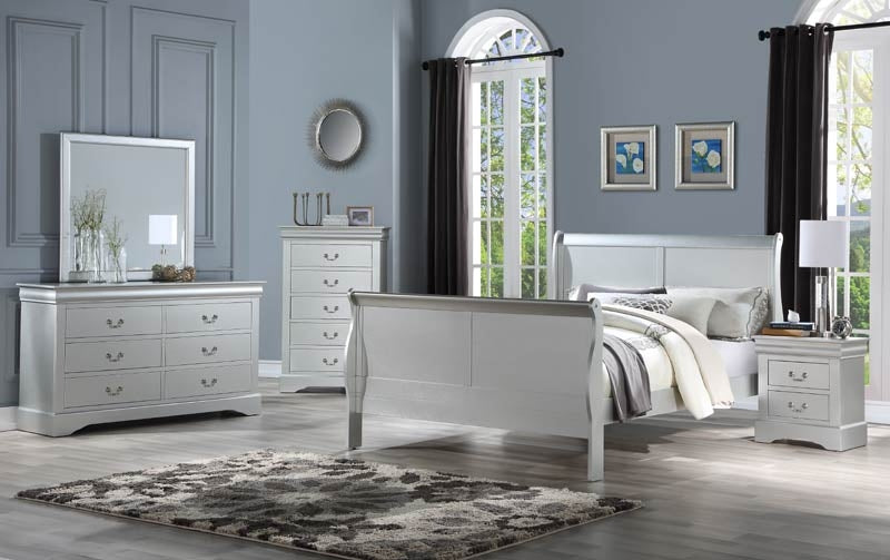 Acme Furniture - Louis Philippe III Platinum 3 Piece Queen Bedroom Set - 26700Q-3SET - GreatFurnitureDeal