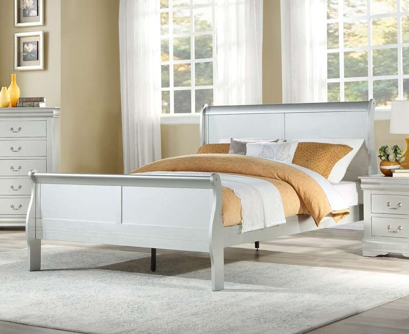 Acme Furniture - Louis Philippe Platinum Queen Bed - 26730Q