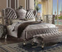 Acme Furniture - Versailles Velvet & Antique Platinum Queen Bed - 26820Q - GreatFurnitureDeal