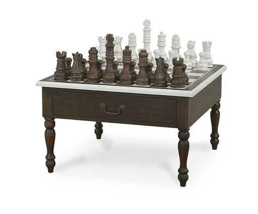 Bramble - Mary Tudor Table 2 Drawer w- Chess Set in Cocoa - BR-26871CCAPEW - GreatFurnitureDeal