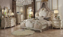 Acme Furniture - Picardy Antique Pearl 3 Piece Eastern King Upholstered Panel Bedroom Set - 26877EK-3SET - GreatFurnitureDeal