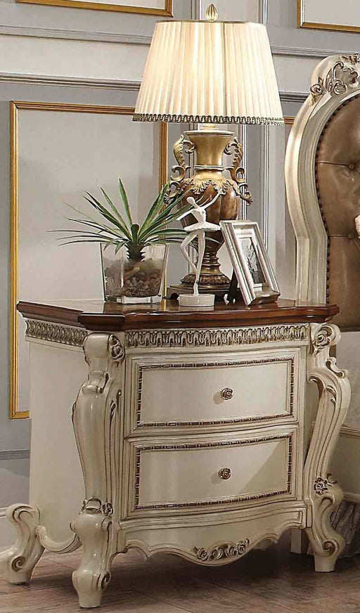 Acme Furniture - Picardy Antique Pearl & Cherry Oak Nightstand - 26903 - GreatFurnitureDeal
