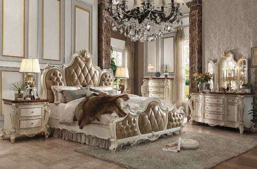 Acme Furniture - Picardy Antique Pearl 3 Piece Queen Panel Bedroom Set - 26900Q-3SET - GreatFurnitureDeal