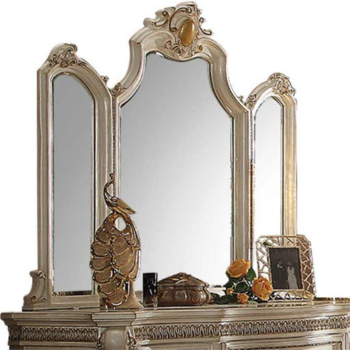 Acme Furniture - Picardy Mirror in Antique Pearl - 26904M - GreatFurnitureDeal