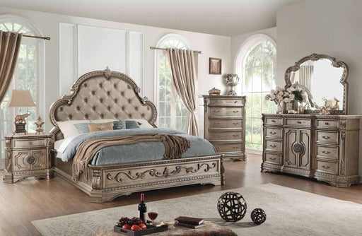 Acme Furniture - Northville 5 Piece Eastern King Bedroom Set in Antique Champagne - 26927EK-5SET - GreatFurnitureDeal