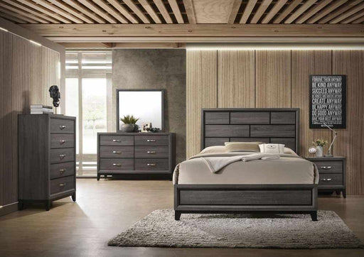 Acme Furniture - Valdemar 6 Piece Eastern King Bedroom Set in Weathered Grey - 27047EK-6SET - GreatFurnitureDeal