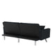 GFD Home - Modern Velvet Sofa Couch Bed with Armrests and 2 Pillows for Living Room and Bedroom .(BLACK) - GreatFurnitureDeal