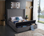 Meridian Furniture - Kiki Velvet King Bed in Grey - KikiGrey-K - GreatFurnitureDeal