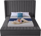 Meridian Furniture - Kiki Velvet King Bed in Grey - KikiGrey-K - GreatFurnitureDeal