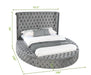 GFD Home - Hazel Queen Size Tufted Storage Bed made with Wood in Gray - GreatFurnitureDeal