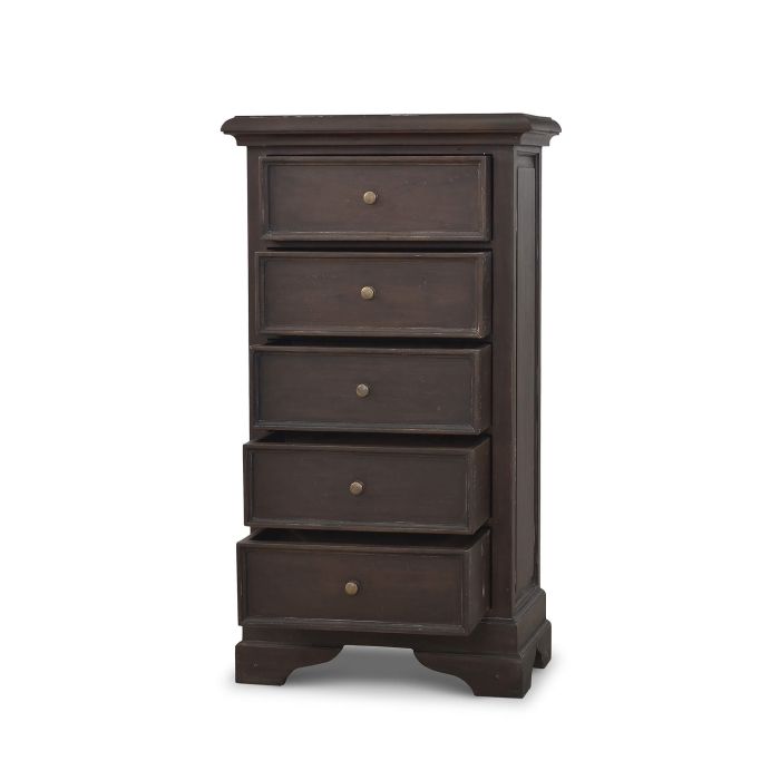 Bramble - Huntley 5 Drawer Lingerie Chest in Cocoa - BR-FAC-27216CCA