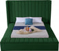 Meridian Furniture - Kiki Velvet Queen Bed in Green - KikiGreen-Q - GreatFurnitureDeal