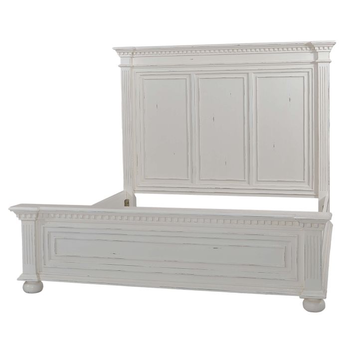 Bramble - Alexander Bed King in White Harvest - BR-FAC-27311WHD - GreatFurnitureDeal