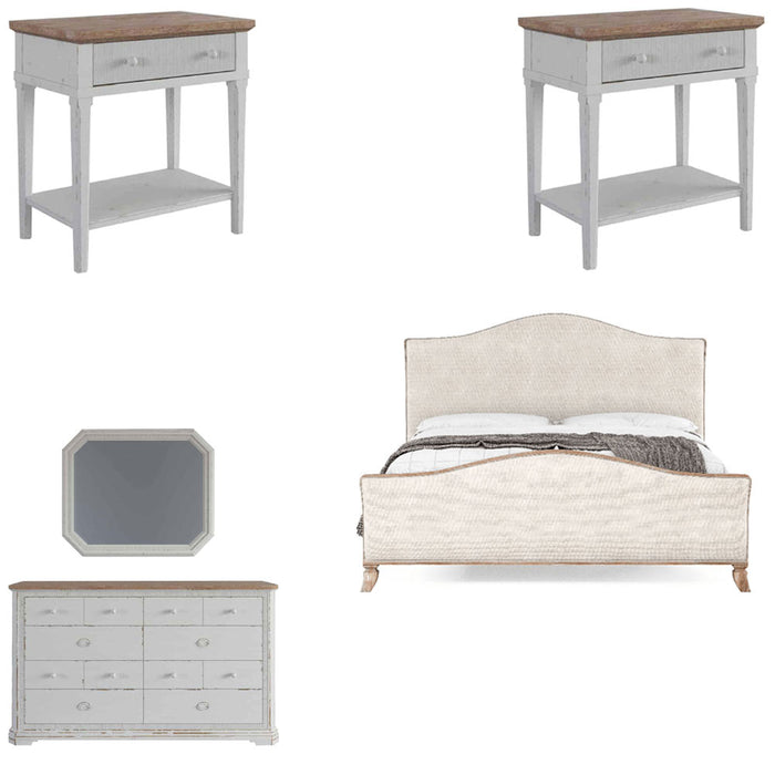ART Furniture - Palisade 5 Piece King Bedroom Set in Vintage White - 273146-2940-5SET - GreatFurnitureDeal