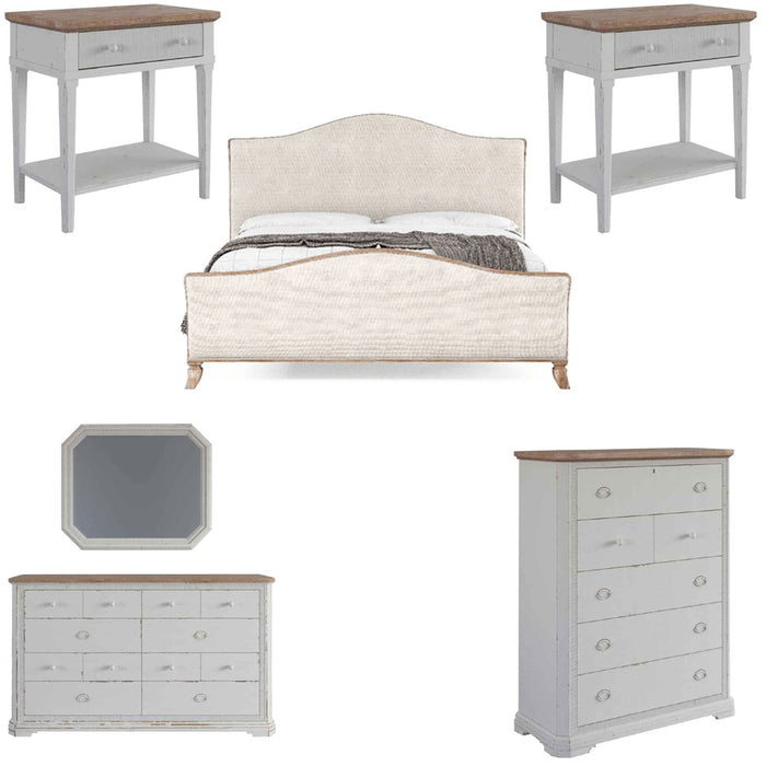 ART Furniture - Palisade 6 Piece King Bedroom Set in Vintage White - 273146-2940-6SET - GreatFurnitureDeal