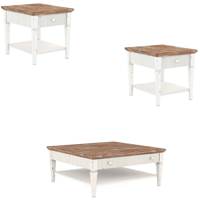 ART Furniture - Palisade 3 Piece Occasional Table Set in Vintage White - 273320-303-2908-3SET - GreatFurnitureDeal
