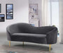 Meridian Furniture - Ritz Velvet Loveseat in Grey - 659Grey-L - GreatFurnitureDeal