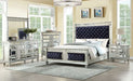 Acme Furniture - Varian Queen Bed in Mirrored - 27350Q - GreatFurnitureDeal