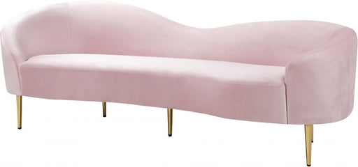 Meridian Furniture - Ritz 3 Piece Living Room Set in Pink -  659Pink-S-3SET - GreatFurnitureDeal