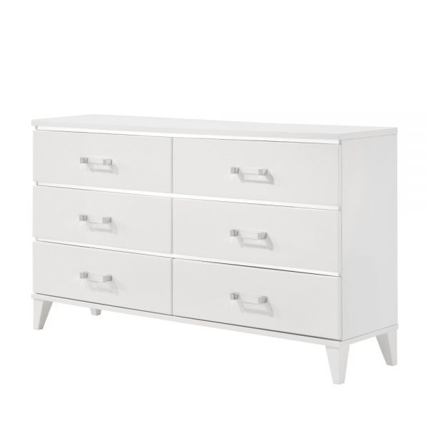 Acme Furniture - Chelsie Dresser with Mirror in White - 27395-94