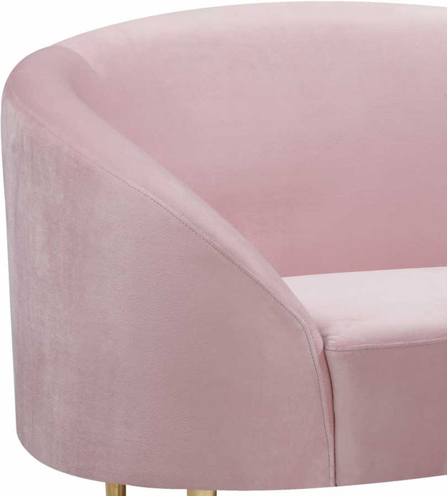 Meridian Furniture - Ritz Velvet Chair in Pink - 659Pink-C - GreatFurnitureDeal
