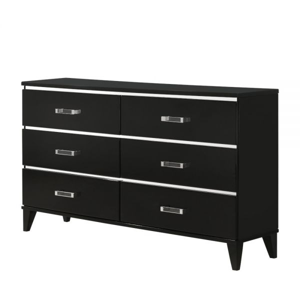 Acme Furniture - Chelsie Dresser with Mirror Set in Black - 27415-14