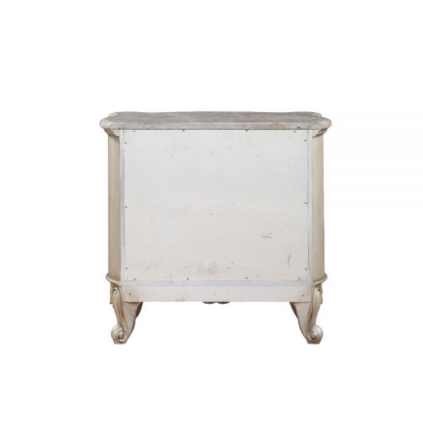 Acme Furniture - Gorsedd Fabric & Antique White 5 Piece Eastern King Bedroom Set - 27437EK-5SET