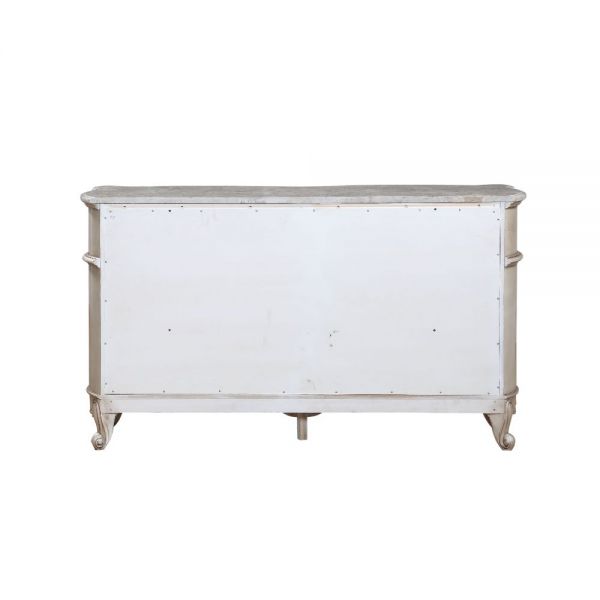 Acme Furniture - Gorsedd Fabric & Antique White 6 Piece California King Bedroom Set - 27434CK-6SET - GreatFurnitureDeal
