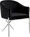 Meridian Furniture - Xavier Velvet Dining Chair Set of 2 in Black - 762Black-C - GreatFurnitureDeal