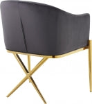 Meridian Furniture - Xavier Velvet Dining Chair Set of 2 in Grey - 763Grey-C - GreatFurnitureDeal