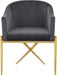 Meridian Furniture - Xavier Velvet Dining Chair Set of 2 in Grey - 763Grey-C - GreatFurnitureDeal