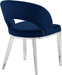 Meridian Furniture - Roberto Velvet Dining Chair Set of 2 in Navy - 764Navy-C - GreatFurnitureDeal