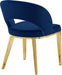 Meridian Furniture - Roberto Velvet Dining Chair Set of 2 in Navy - 765Navy-C - GreatFurnitureDeal