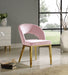 Meridian Furniture - Roberto Velvet Dining Chair Set of 2 in Pink - 765Pink-C - GreatFurnitureDeal