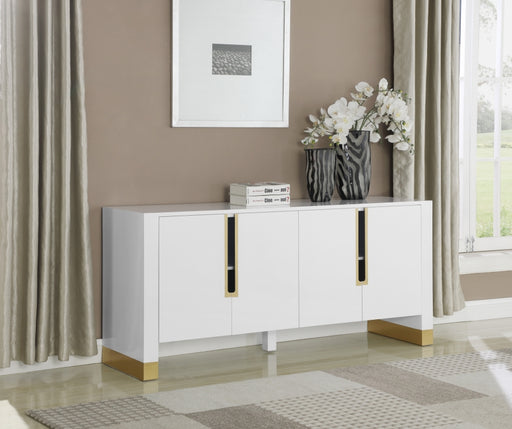 Meridian Furniture - Florence Sideboard-Buffet in White Lacquer - 313 - GreatFurnitureDeal