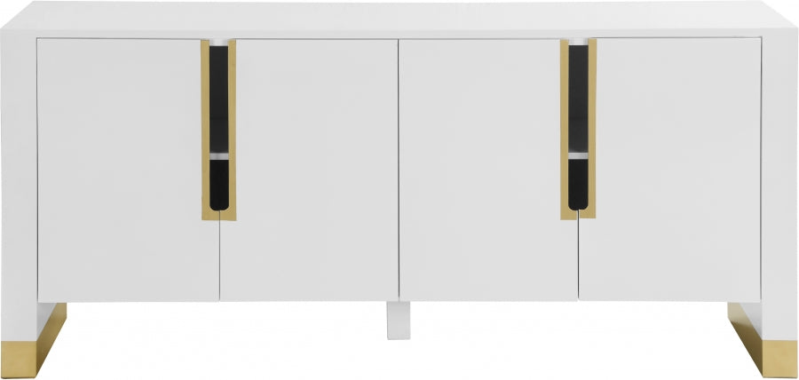 Meridian Furniture - Florence Sideboard-Buffet in White Lacquer - 313 - GreatFurnitureDeal